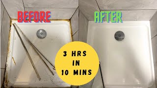 How to REMOVE Mouldy Silicone Sealant in your Bathroom  Removing Black Mould [upl. by Nyrahs557]