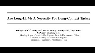 Are LongLLMs A Necessity For LongContext Tasks [upl. by Enomyar]