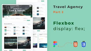 CSS Flex in Nepali  Figma to HTML Code  Travel Agency Website  Part 2 [upl. by Htinek]