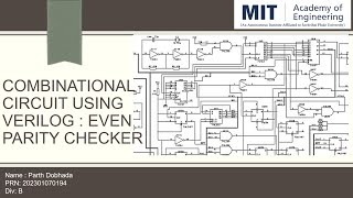 Combinational circuit using Verilog  Even parity checker [upl. by Michale93]