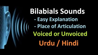 Bilabials Sounds Stops Plosives nasal and Semi Vowels Place amp Manner of Articulation UrduHindi [upl. by Ivar]