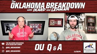 OU Football QampA Bama or LSU More Winnable Downside to OU Playing Both QBs  CFB Week 12 Recaps [upl. by Ydda]