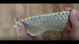 Triple Check Knit Stitch Norsk versjon [upl. by Lielos]