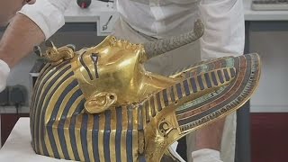 Tutankhamuns restored beard is back on display in Egypt [upl. by Olmstead]