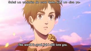 quotAkuma no Koquot  Ai Higuchi Lyrics  English Sub Attack on Titan [upl. by Sadnak906]