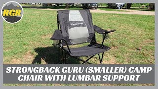 STRONGBACK GURU smaller Camp Chair with Lumbar Support  Product Review  For shorter people [upl. by Wynne382]