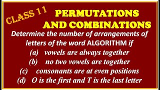 PERMUTATIONS amp COMBINATIONS Determine the number of arrangements of letters of the word ALGORITHM [upl. by Dyl]