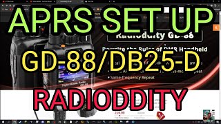 APRS SETTINGS RADIODDITY GD88DB25 DMR VUHF gps [upl. by Amsirp]