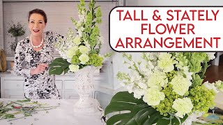 How to Arrange with Tall Stately Flowers Floristry Tutorial [upl. by Ogirdor608]