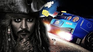 Capitain Jack Sparrow Drift in Nissan GTR Nismo 🎵 Hes Pirates  Dropbeatz Remix [upl. by Derraj]