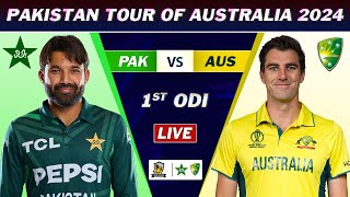 PAKISTAN vs AUSTRALIA 1st ODI MATCH LIVE SCORES  PAK vs AUS MATCH LIVE COMMETNARY  AUS BAT [upl. by Subocaj]