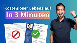 Lebenslauf kostenlos erstellen  SchrittfürSchritt Anleitung [upl. by Ashley]