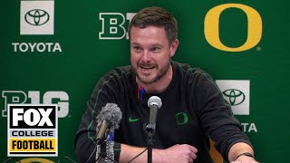 Postgame Interview Dan Lanning on Oregon’s win over Michigan in Week 10  CFB on FOX [upl. by Austen]