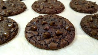 Easy Double Chocolate Chip Cookies  Soft and Chewy  No Chill Needed [upl. by Iruyas]