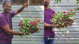 Bushcraft Basket Ideas into Unique Flower Basket Arrangement Ideas  Basket PlantsGREEN PLANTS [upl. by Irmina252]