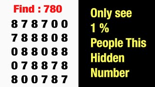 Vision Test Online  Find the Number On Screen “ 780 “ [upl. by Hammerskjold]