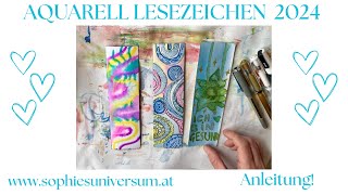 Gestalte mit mir 3 Aquarell Lesezeichen  Sophiesuniversum [upl. by Notxap970]