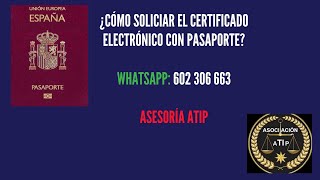 ¿ COMO SOLICITAR EL CERTIFICADO ELECTRONICO CON PASAPORTE [upl. by Nyrahtak127]