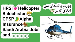 Jobs in PakistanSaudi ArabiaBalochistanKarachi 2024HRSICPSPGovt JobsAlpha InsuranceSunday [upl. by Einallem]