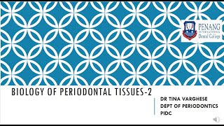 BIOLOGY OF PERIODONTAL TISSUES PDLCEMENTUM amp ALVEOLAR BONE [upl. by Suirtemed897]