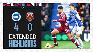 Extended Highlights  Brighton 40 West Ham  Premier League [upl. by Blayze]