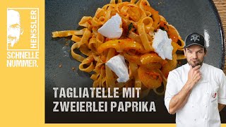 Schnelles Tagliatelle mit Zweierlei Paprika Rezept von Steffen Henssler  Günstige Rezepte [upl. by Divd]