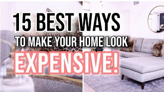 DESIGN HACKS  15 BEST Ways to Make Your Home Look More Expensive RENTER FRIENDLY [upl. by Olonam570]