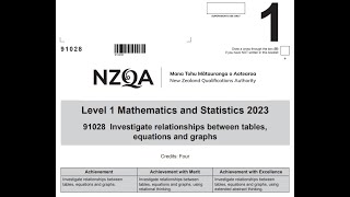 2023 NCEA Level 1 Tables Equations and Graphs Full Walkthrough [upl. by Adore]