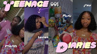 TEENAGE DIARIES 001 ☆ friends grwm cleaning picnic editing lashes…etc [upl. by Gabel]