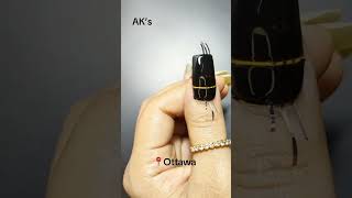 How to Apply Striping Tape On Nails 💅💁‍♀️❤️nailart nailartdesignsathomewithouttools [upl. by Cacilie]