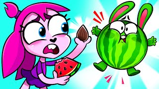 Can watermelon grow in my tummy 😱 belly buttons cartoon song [upl. by Tadeo]