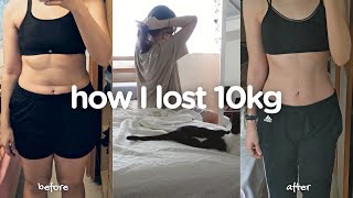 How I lost 10kg 22lbs  70kg ➡️ 60kg  my diet routine for weight loss [upl. by Sateia]