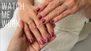 Pro nail technician explains a manicure Feat Dazzle Dry quotHey Sexyquot [upl. by Esyli]