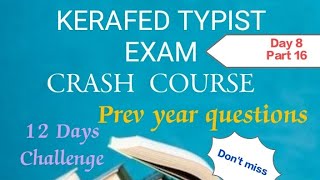 KERAFED TYPIST CRASH COURSE  DAY 8 PART 16 kerafed typist exam crashcourse masteringedutech [upl. by Drawe]