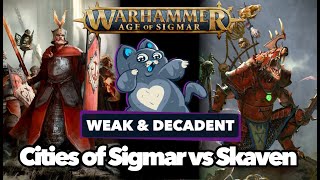 Cities of Sigmar vs Skaven  Age of Sigmar Battle Report [upl. by Bear767]