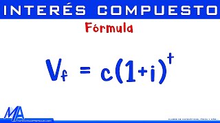 Fórmula del interés compuesto  Explicación [upl. by Enihpets]