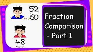 Maths  Fraction comparison  Part 1  English [upl. by Atinrahs]