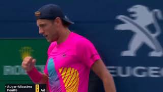 Felix Auger Aliassime vs Lucas Pouille HIGHLIGHTS CANADA 2018 R1 [upl. by Vassaux]