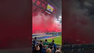 Lech Poznan  Radomiak Radom oprawa ultras LechPoznań Kolejorz Poznań pyroshow [upl. by Atikat]