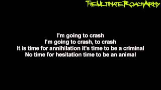 Papa Roach  Crash Lyrics on screen HD [upl. by Rigdon]