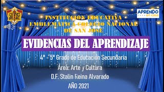 EVIDENCIAS DEL APRENDIZAJE EN ARTE Y CULTURA [upl. by Eyoj322]