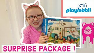 PLAYMOBIL CAMPERVAN 70088  CAMPING RANGE  FAMILY FUN  SURPRISE PACKAGE [upl. by Rashida]