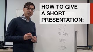 Learn how to give a 3 minute presentation in under 3 minutes [upl. by Hael]