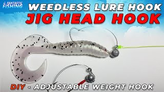 Best Fishing Tips  How To Make Adjustable Weedless Jig Head Hook With Weight Sinker Easily [upl. by Darraj]