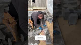 Pavers construction pavement work patio diy shorts shortvideo [upl. by Nymassej]