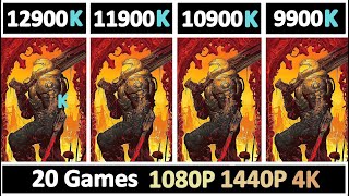 Intel I9 12900K vs 11900K vs 10900K vs 9900K  Tested 20 Games [upl. by Ylas]