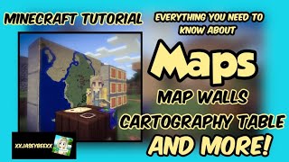 Minecraft Tutorial Everything you need to know about Mapsusing cartography table Bedrock edition [upl. by Eohce]