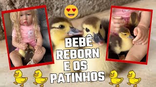 BEBÊ REBORN E OS PATINHOS DE VERDADE🐥Lalu Reborn baby bebereborn doll reborn cute toddlers [upl. by Lyall807]