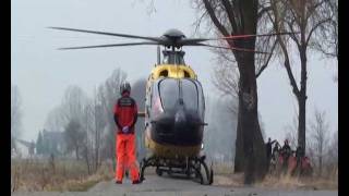 Helikopter LPR Zielona Góra  Wypadek crash w Małowicach [upl. by Stephen]