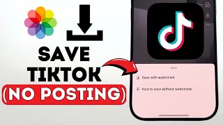 How To Save TikTok Video To Gallery Without Posting 2025 [upl. by Mutz]